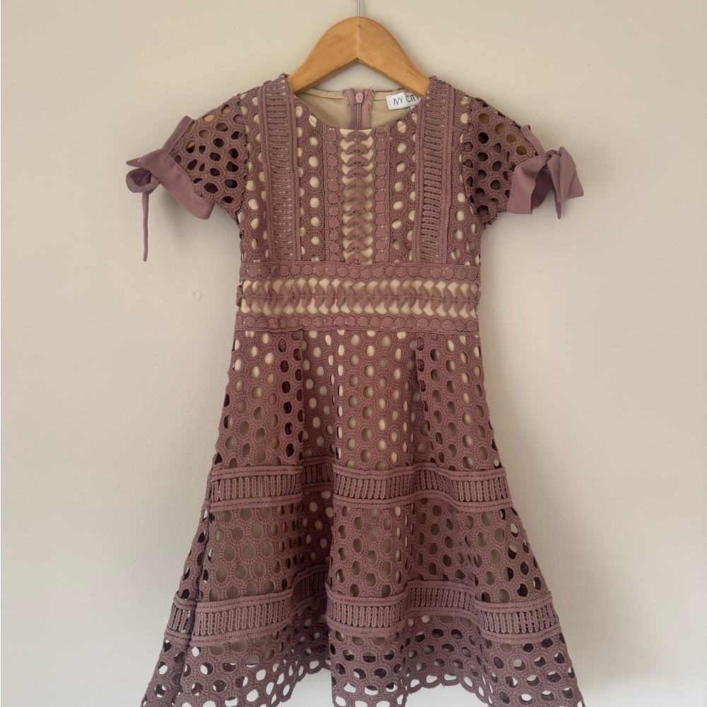 Ivy City Elegant Mauve Kids Dress
